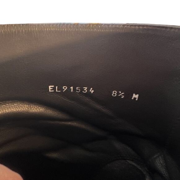 Stuart Weitzman Black Patent Wedge Heel Boots - Size 8.5 - Picture 10 of 13